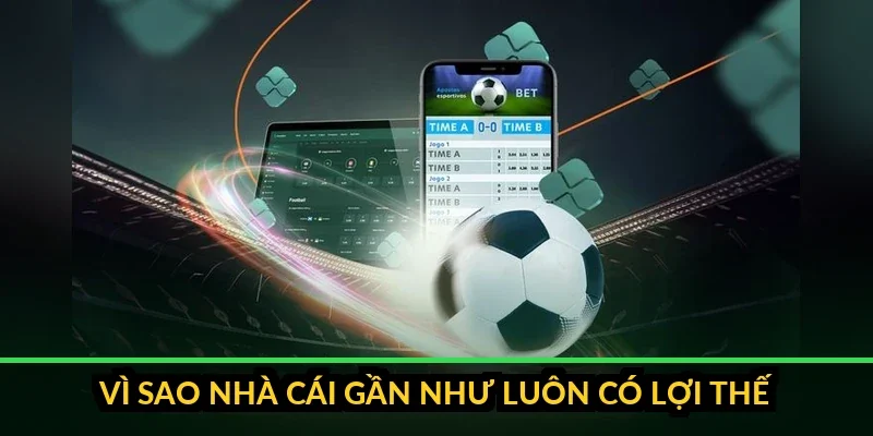 Sơ đồ minh họa dòng tiền trong một kèo cá cược và phần biên lợi nhuận nhà cái giữ lại