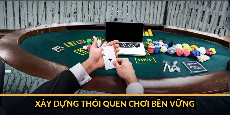 Hình ảnh người chơi bình tĩnh đóng laptop sau khi đạt giới hạn đã đặt